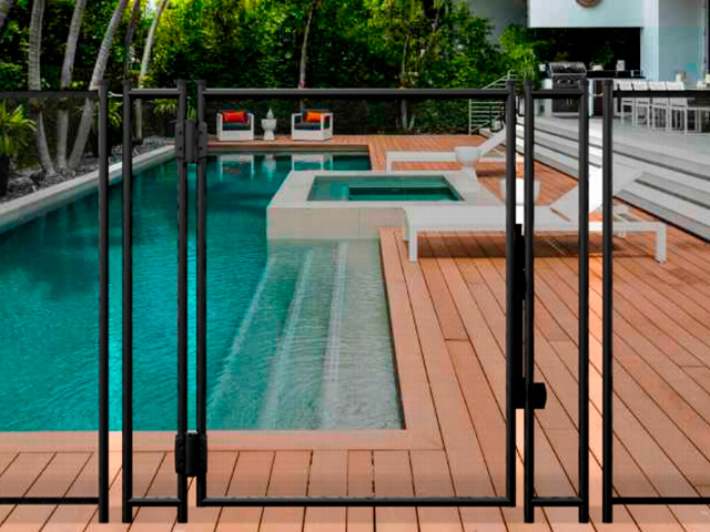 Portillon démontable AUTOMATIQUE Noir 16mm