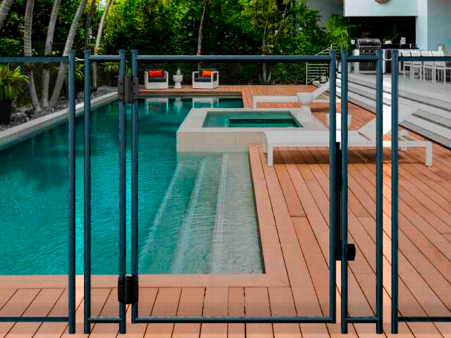 Portillon démontable AUTOMATIQUE Gris Anthracite 16mm