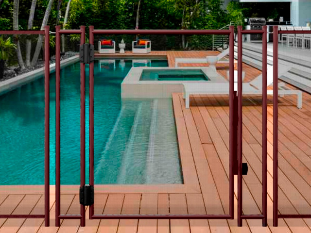 Portillon démontable AUTOMATIQUE Chocolat 16mm