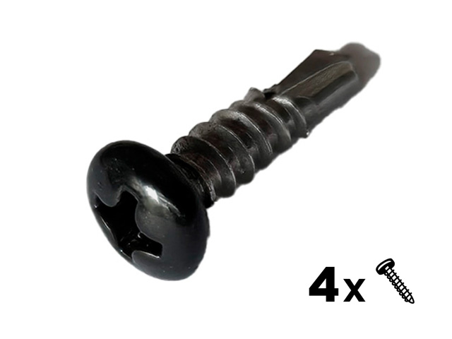 Kit de 4 vis inox Noires barrière SECURIPOOL